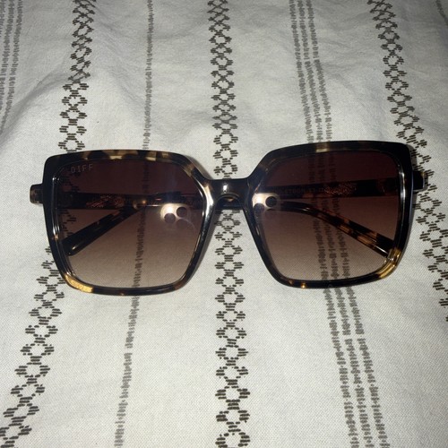 Diff Sunglasses Esme Espresso Tortoise Brown Gradient Sunglasses EUC