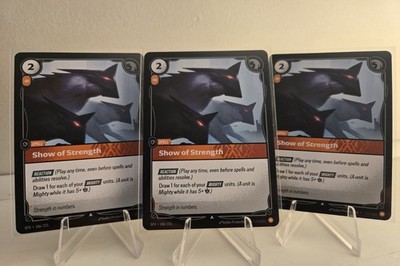 3x Show of Strength 106/221 Uncommon Spiritforged NM 