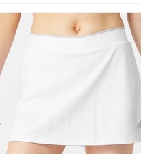 adidas Women's Core Club Skirt White, built in shorts, White, Large, NWT