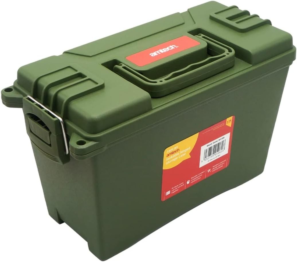 Amtech N0155 Lockable Toolbox, Weather-Resistant and Waterproof Storage Case wit