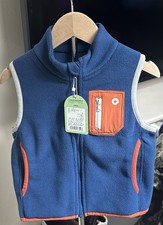 Kids Unisex Boy Girl Warm Winter Sport Fleece Vest Green-Blue 4-5Y
