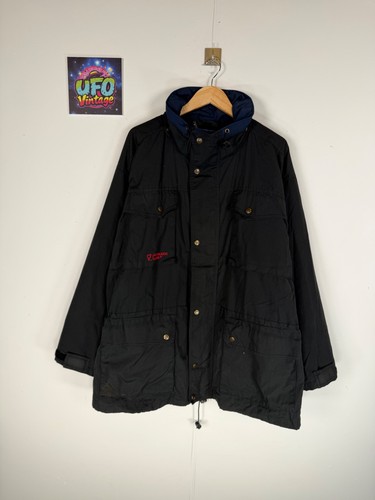 Fjallraven, Fjallraven Parka Jacket Mens XL Black Vintage 90s Cotton Hydratic
