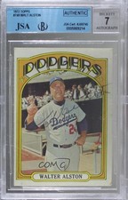 JSA Certified 1972 Topps High # Walter Alston #749 Encased by BGS Auto HOF 0q3