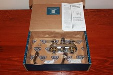 T S Brass B-1115 Wall Mount Workboard Faucet 6" Swing Nozzle Lever Handles NOS