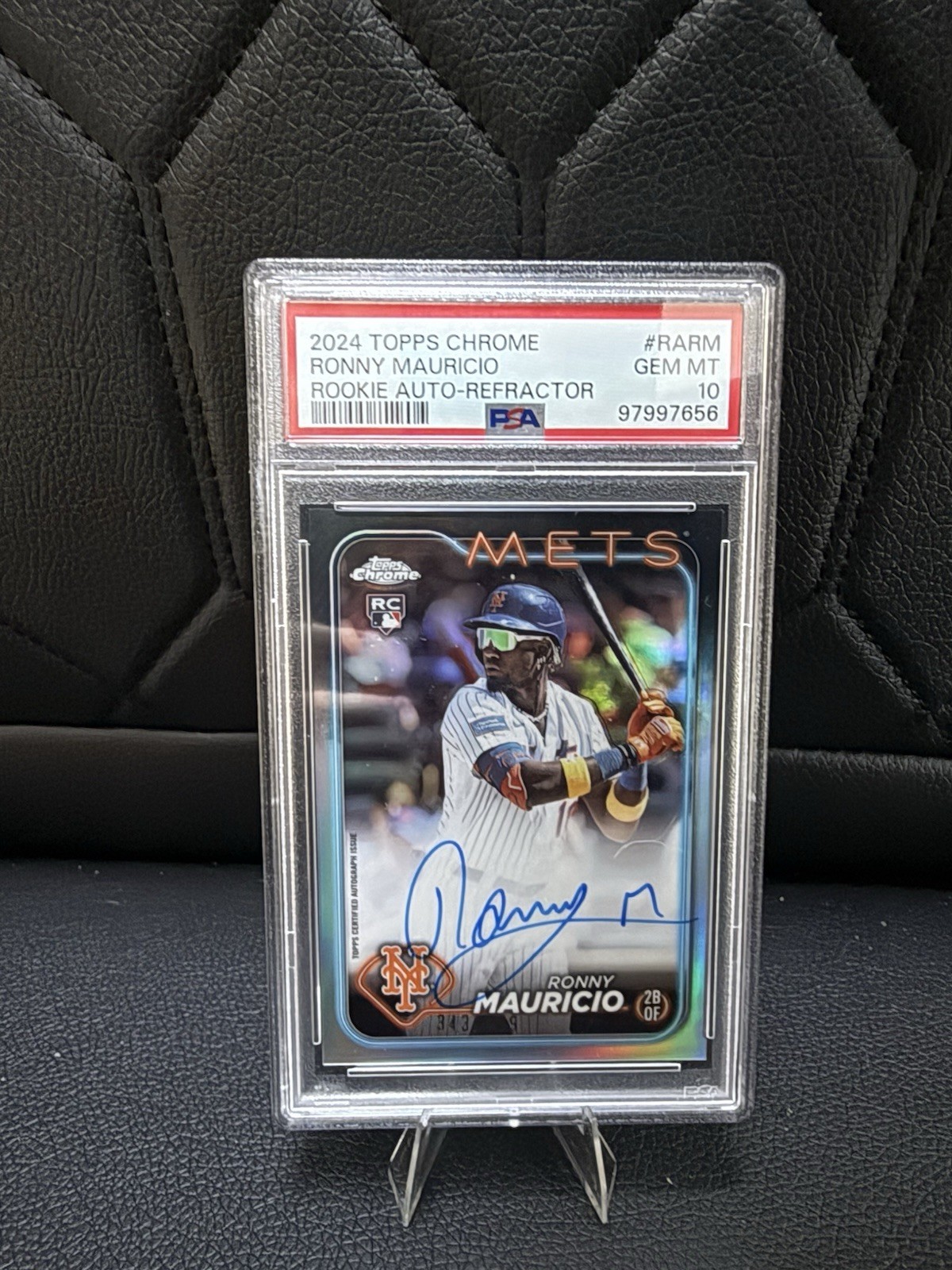 2024 Topps Chrome - Rookie Autographs Ronny Mauricio #RA-RM Refractor /499 AU RC