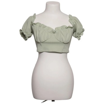 PinkVanilla, Crop Top, Größe: M, Grün, Elasthan/Polyester, Einfarbig, Damen #4bO