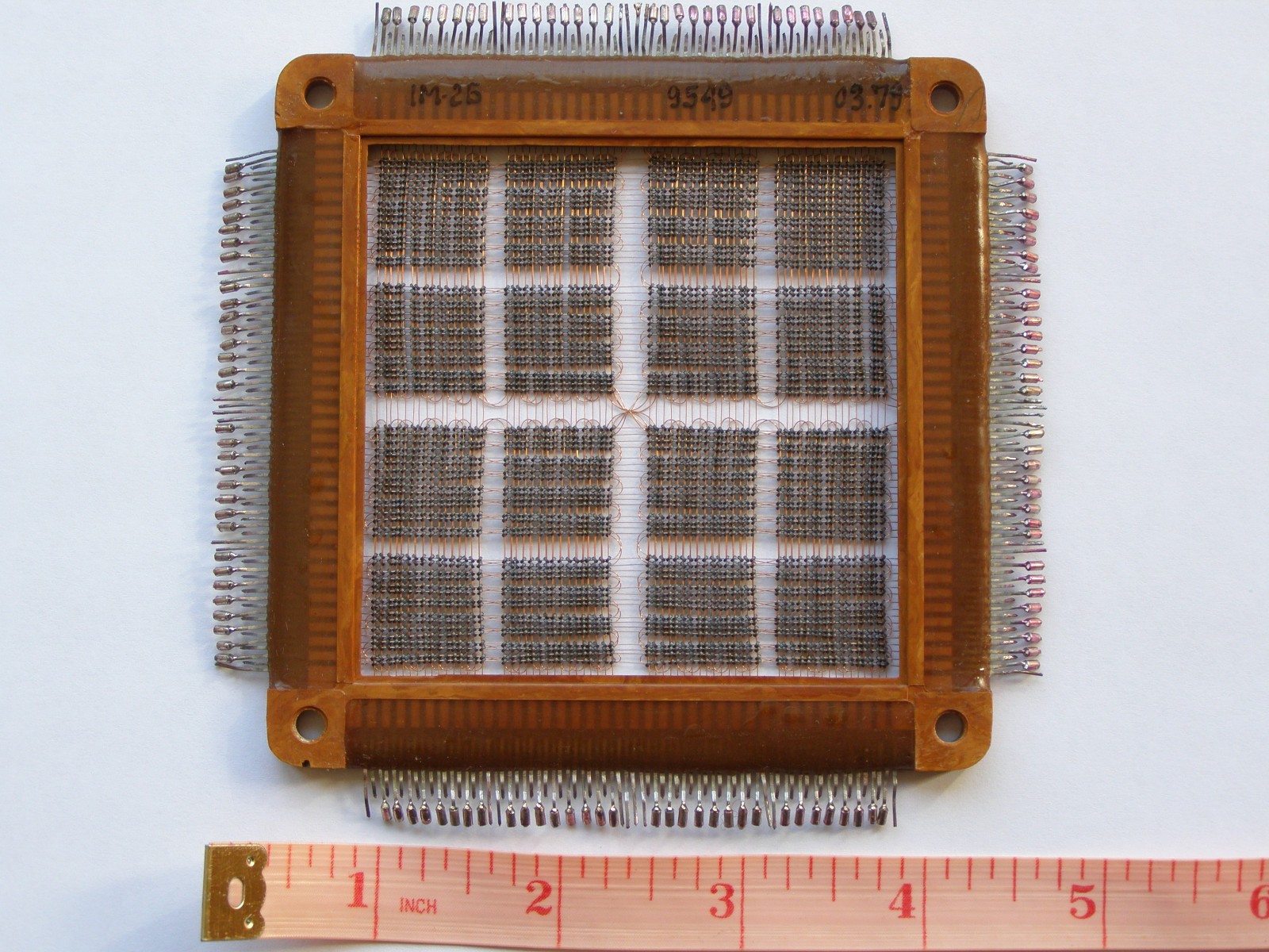 USSR Magnetic Ferrite Core Memory Plate BP-20 RAM 4096 bit + Manual !