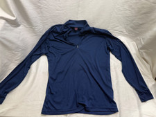 Patagonia Capilene 1/4 Zip Base Layer Blue Long Sleeve USA Made Mens Large
