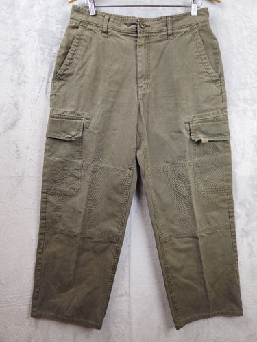 Vintage Gap Cargo Pants Y2K Baggy Heavyweight Utility Men 32x27.5 Gray Canvas