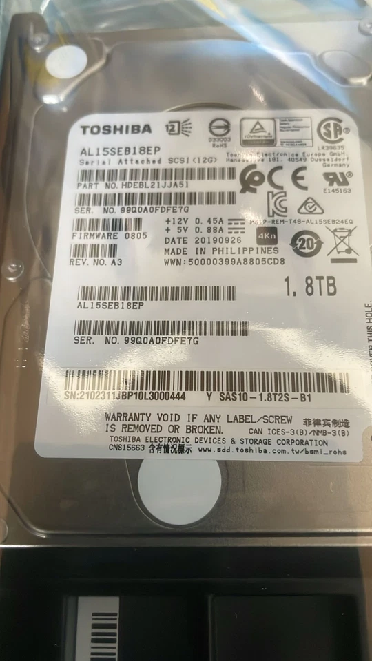 Mix of 23x Toshiba / Seagate 1.8TB HDD's with free caddies included - Image 2 of 4