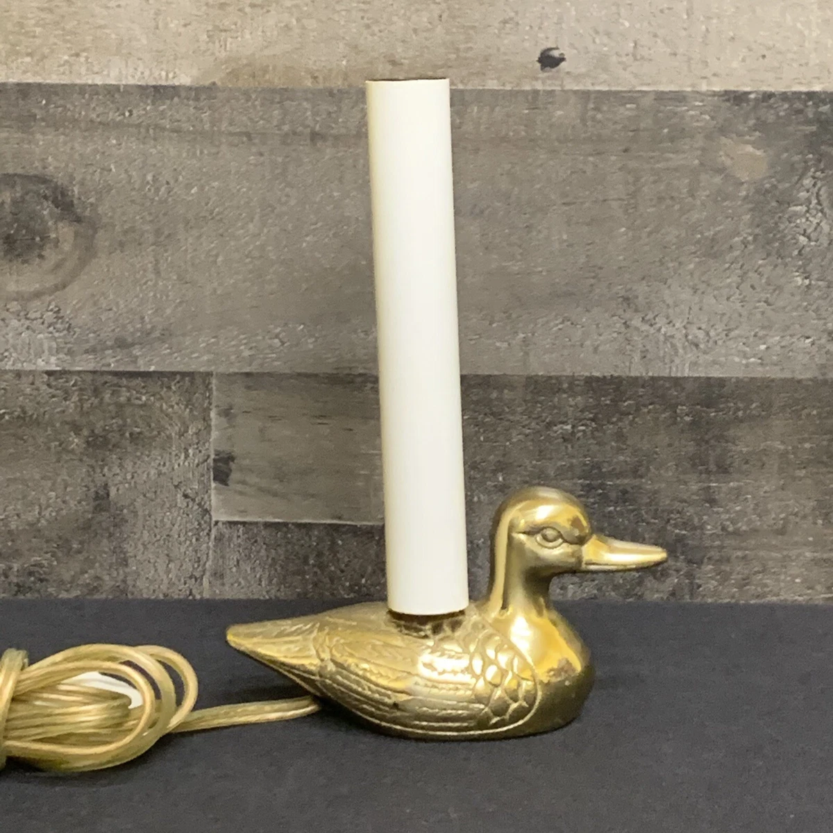 Vintage Brass Duck Duckling Desk Lamp Night Light No Shade eBay