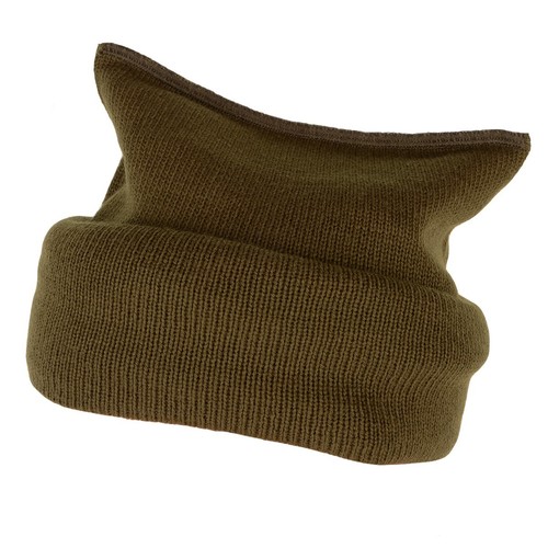 Reproduction WW2 British Commando Cap Comforter - Olive Drab Multiway Hat Scarf - Picture 3 of 6