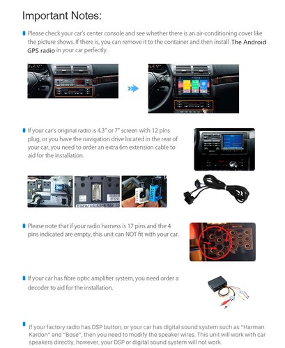 7'' Android Car Stereo Radio GPS Navigation WiFi For BMW 3 Series E46 M3 1998-06 - Picture 6 of 12