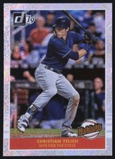 2019 Donruss Christian Yelich #H7 BASEBALL Milwaukee Brewers Highlights Rapture