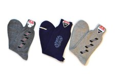 Lot of 3 Vintage PENNY'S Towncraft Combed Cotton Socks Men NOS Blue Gray Design
