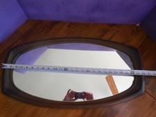 Antique Brown Plaster Framed Mirror, some wear, DIY frame?