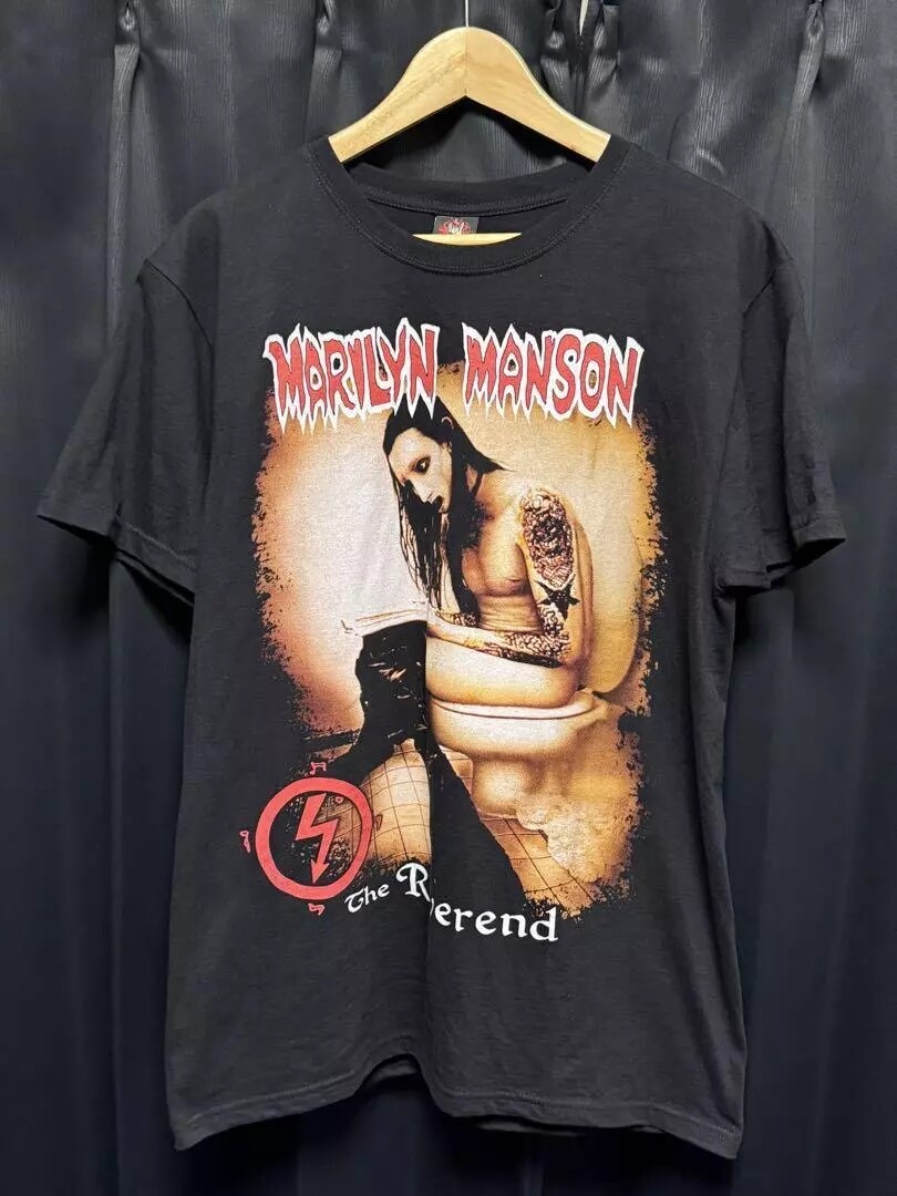 Marilyn Manson The Reverend Goth Rock Cotton Black Unisex Tshirt
