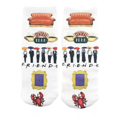 FRIENDS TV Show Low Cut Ankle Socks – Unisex Novelty Gift – Chandler Bing & More – One Size