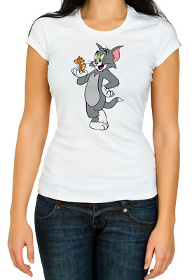 Best mate Tom and Jerry funny cartoon character 3/4 Short sleeve T Shirt K681