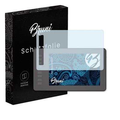 Bruni 2x Folie für Huion H950P Schutzfolie Displayschutzfolie