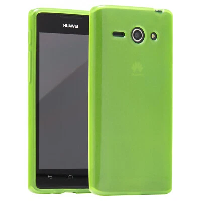 Huawei Ascend Y  Hülle Case Schutz Hülle Etui Back Cover Glow Grün - Bild 1 von 4