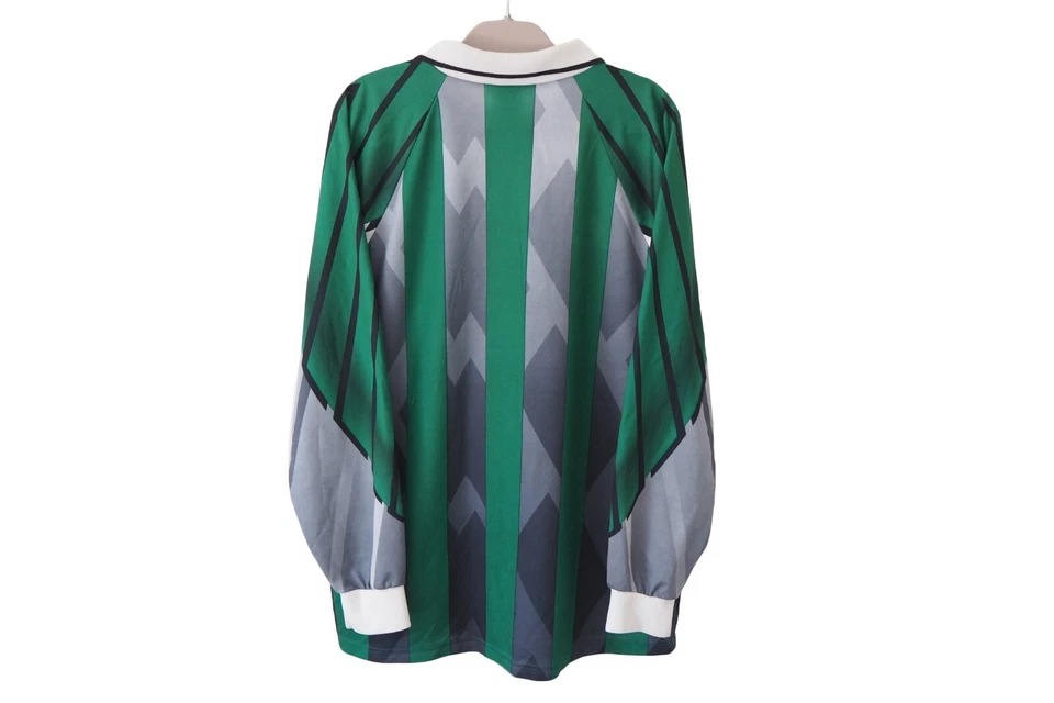 Camiseta vintage LOTTO Jersey manga larga talla XL gris verde años 90 fútbol Foto 2 de 4