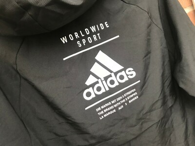 ADIDAS MENS SPORTS WOVEN JACKET SPTID BR3381 BLACK SIZE S look on