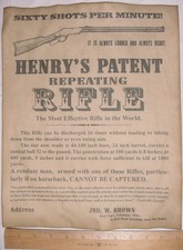 Henry Rifles Advertisements Henry Rifle Advertisement Poster Vintage Repro Old West Western AD ...
