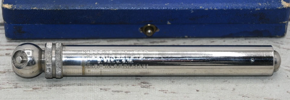 VTG Chrome MESSKO HAUSER BORGWARD Tire Pressure Meter Gauge Germany - Image 4 of 4