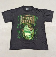 Vintage 1993 Lynyrd Skynyrd World Tour Unisex Cotton Black T-shirt - Size S-5XL