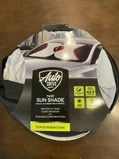 Auto Drive Twist Sun Shade | Orange Gray Black Universal Fit UV Protection  2 pc
