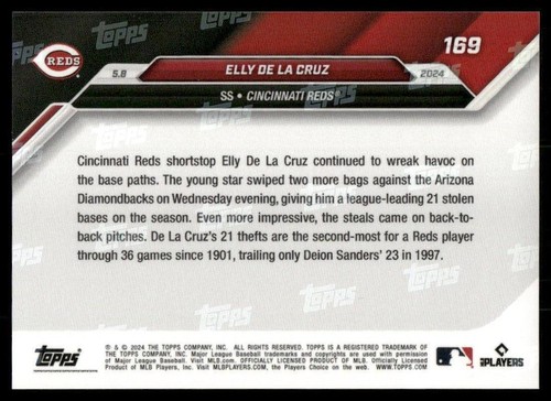 2024 Topps Now #169 Elly De La Cruz - Imagen 2 de 2