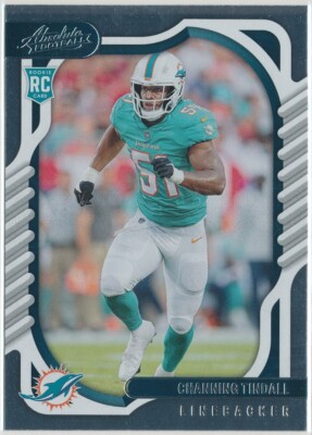 Channing Tindall 2022 Panini Absolute Football #152 Miami Dolphins ...