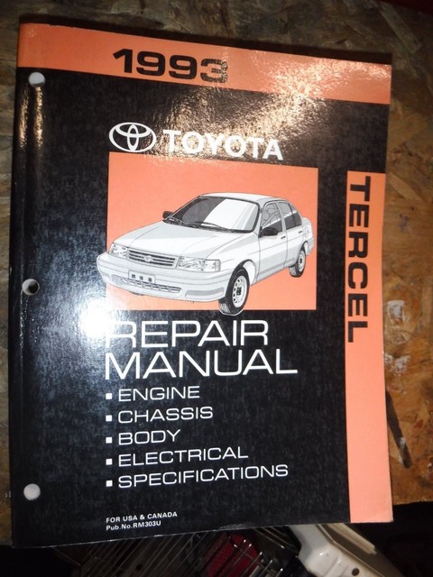1993 TOYOTA TERCEL ORIGINAL FACTORY SERVICE MANUAL SHOP REPAIR | eBay