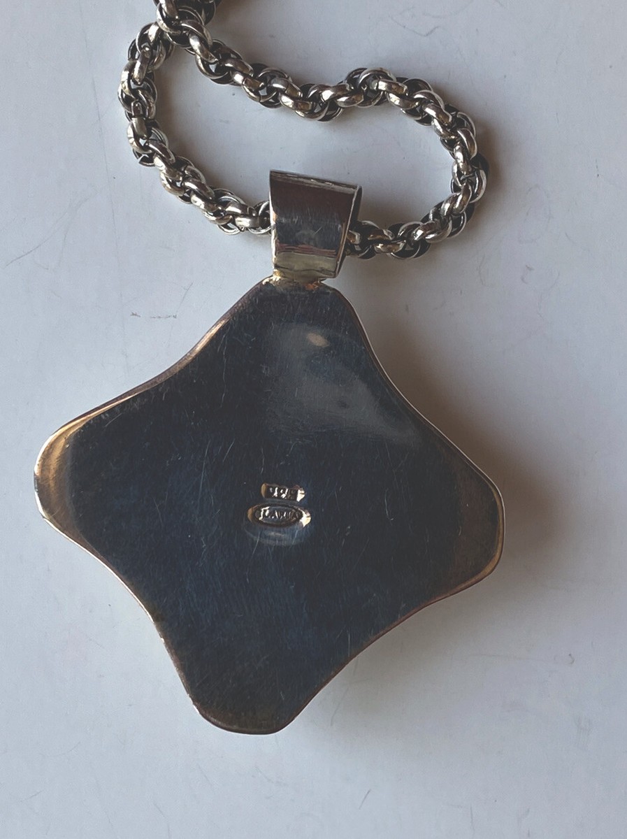 Ilaria silver 925 Necklace Pendant Contemporary 12.5 In