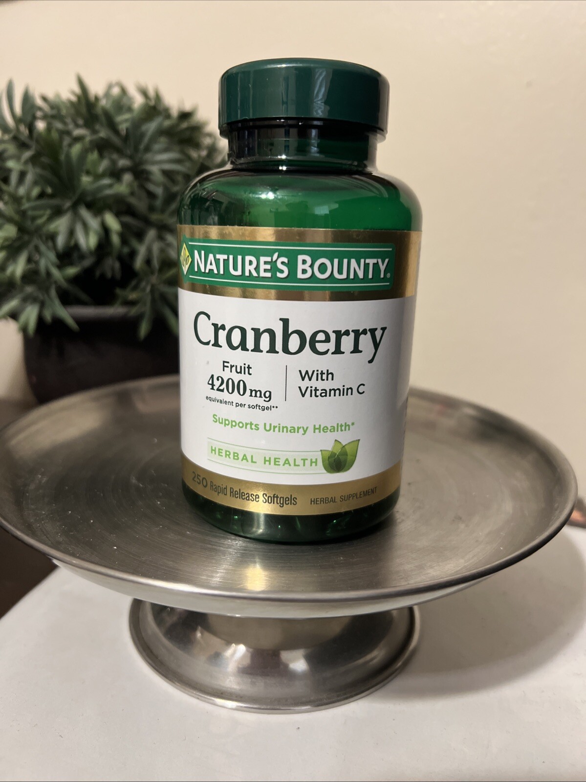 Nature’s Bounty Cranberry Fruit 4200 mg w/ Vitamin C Softgels 250 count