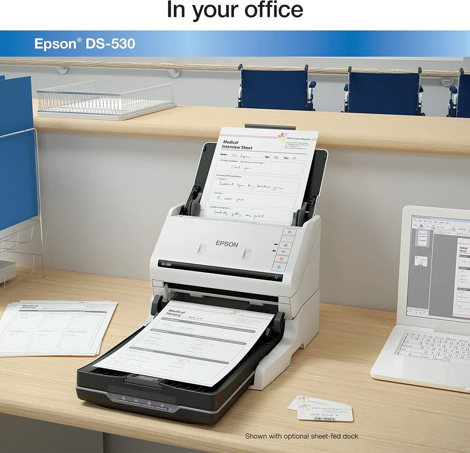 Epson DS-530 Color Duplex Document Scanner New B01LD5IE4O B11B236201 - Image 2 of 4
