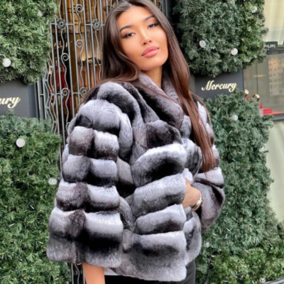 Pelzmantel Damen Pelzmantel Kaninchen Damen Kaninchen Fell Futter