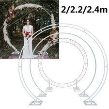 Circle Wedding Arch Moon Gate Flower Balloons Frame Free Standing Party Backdrop