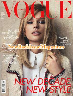 女性情報誌 Vogue UK January 2020 Taylor Swift UK Vogue 1/20,Taylor Swift,January 2020,British,*BRAND NEW