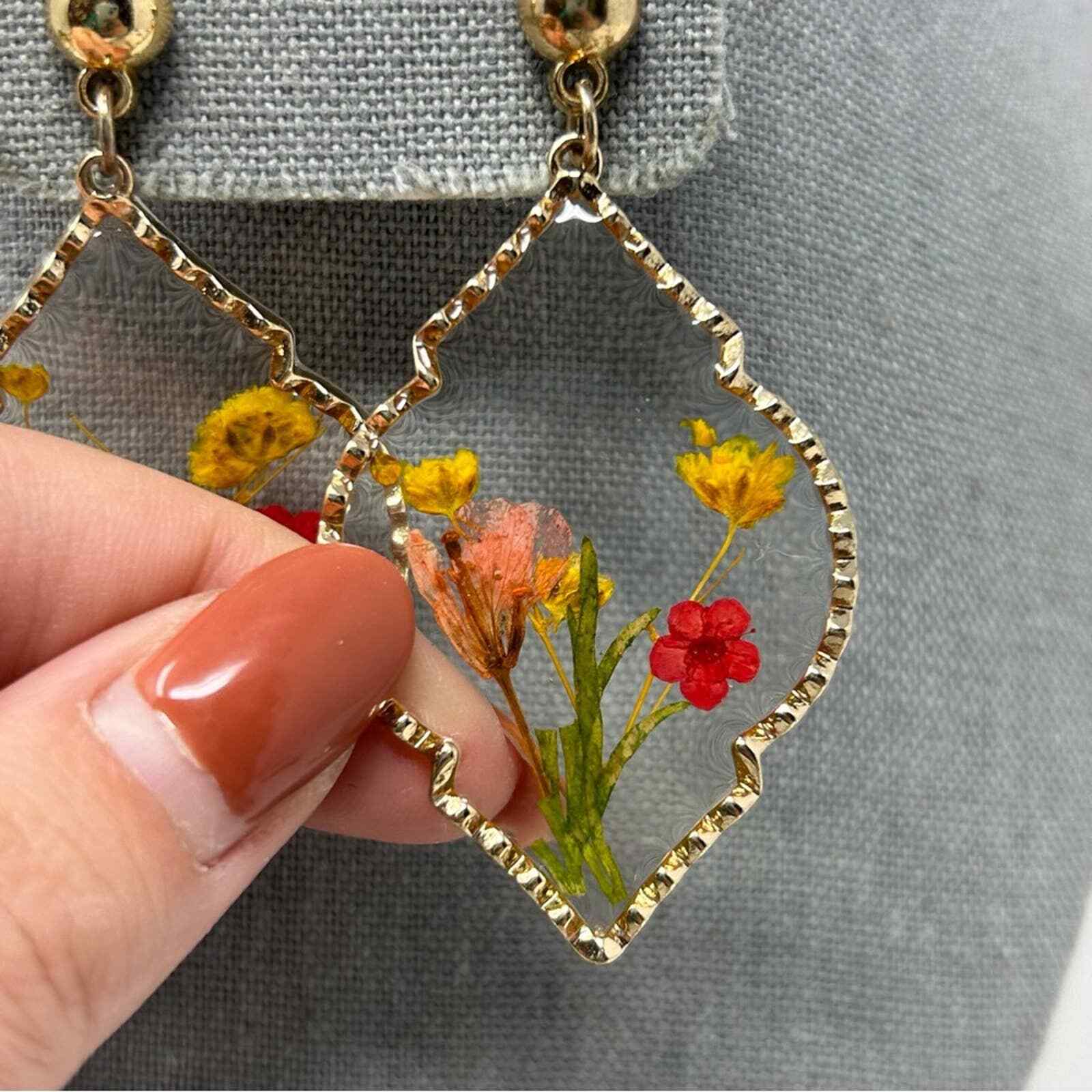 Large Statement Handmade Pressed Dried Flower Res… - image 4