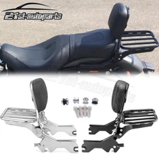 For Harley 18-UP Deluxe Street Bob FLHC Backrest Sissy Bar/Luggage Rack/Docking