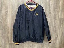 CAT Caterpillar Heavy Equipment Logo Employee Pullover Blue XL Windbreaker