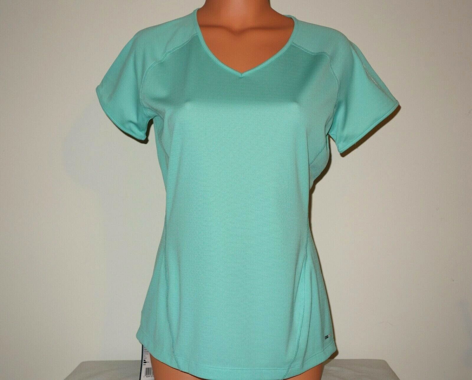 T shirt Salomon donna ActiLite Moto Tech nuova con etichetta M Celadon verde chiaro