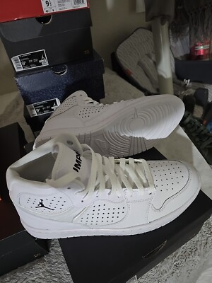 Nike Air Jordan Access Triple White Ice Basketball Sneakers AR3762-100 Men 9.5