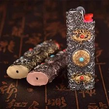 Metal Lighter Case,Fits Bic Style J3 Lighters Cover Case Shell Fidget Spinner