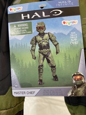 Halo Master Halloween Chief Deluxe Pretent Costume Play Time Size S DISGUISE