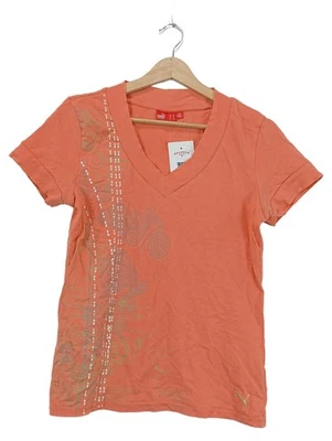 PUMA T-shirt Femme Orange Imprimé Sportif Col V Coton (EU 42, INT XL) - Photo 1/3