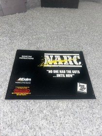 Narc (Nintendo NES) - Authentic with manual! super rare! wow