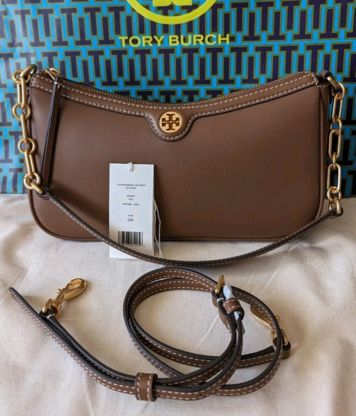 Tory Burch T Monogram LEATHER STUDIO BAG NWT | eBay